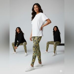 LuLaRoe Yellow and Black Geometric Leggings